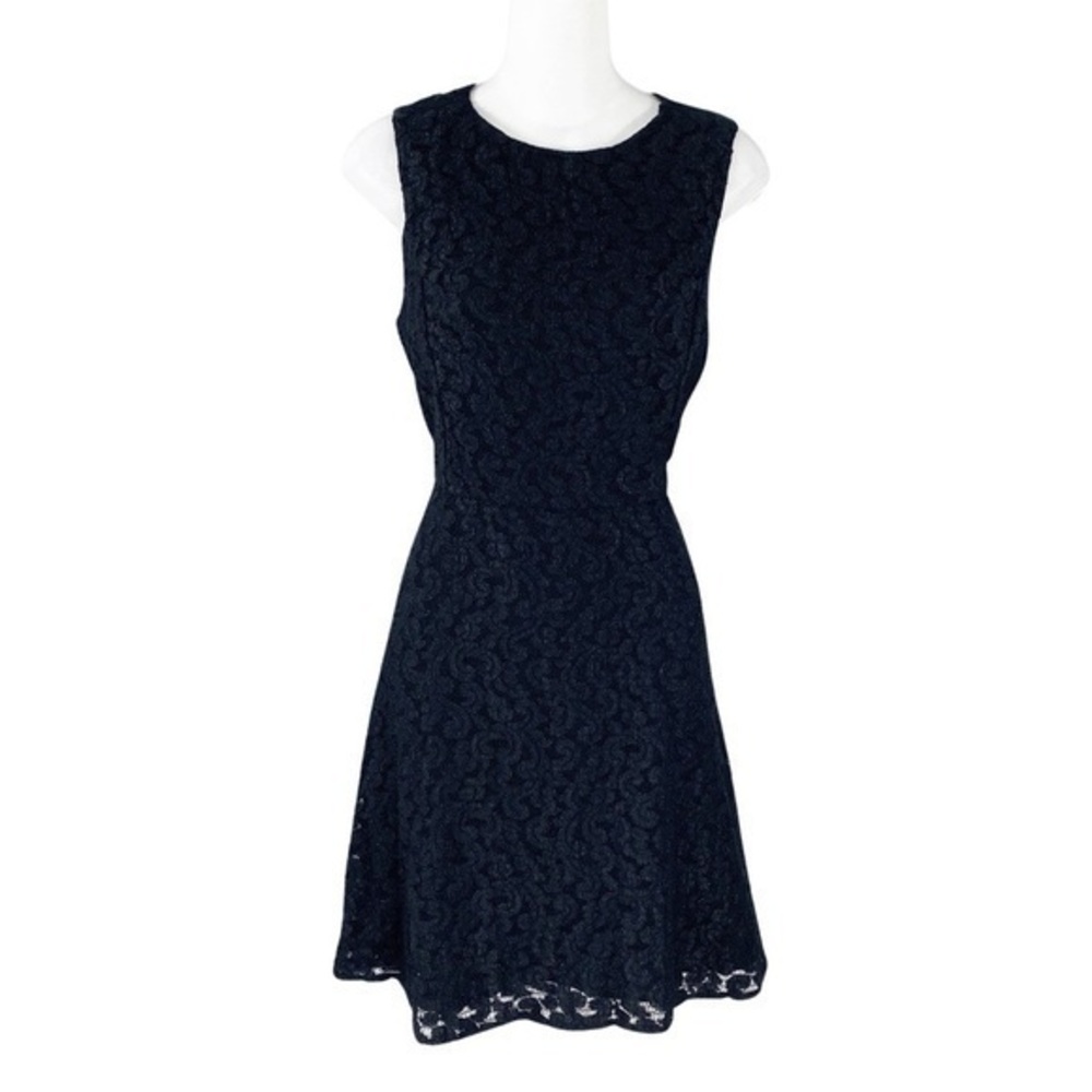 NWT Ali Ro Black Lace Sleeveless Fit Flare Dress 10 XX22